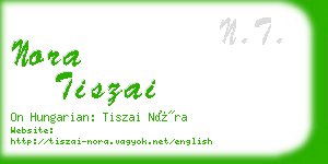 nora tiszai business card